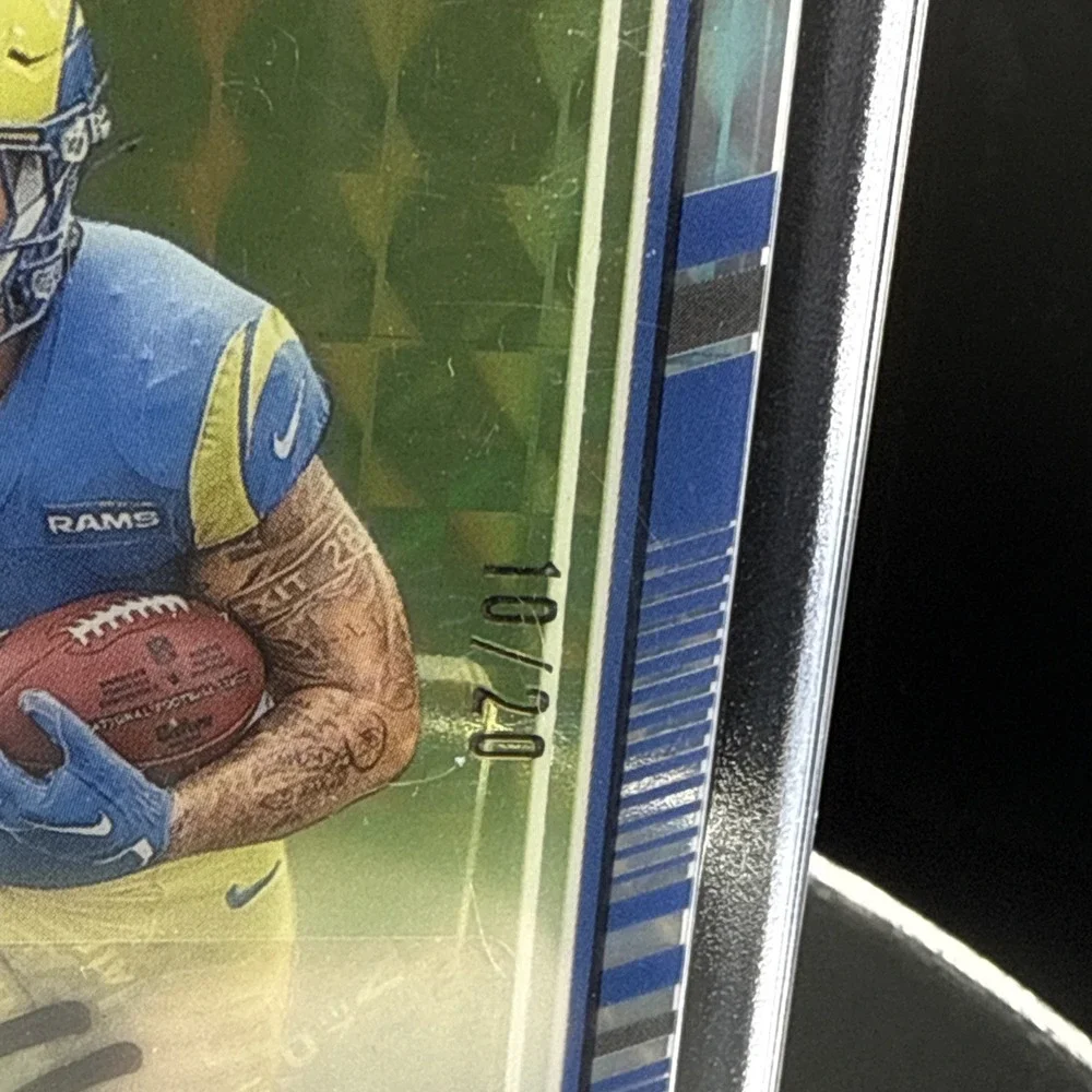 2024 Panini Clearly Donruss Rated Rookie Blake Corum #76 /20 LA Rams logo Border